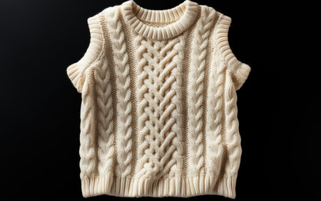 Beautiful Soft Sleeveless Sweater Isolated on White Backgroundの素材