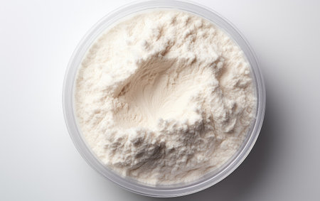 White Color Wig Styling Powder Isolated on White Backgroundの素材