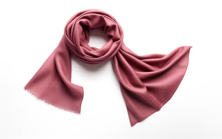 Pink Color Soft Lurex Scarf Isolated on White Backgroundの素材