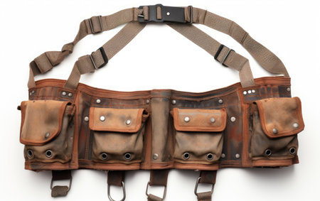 Strong Tool Belt Isolated on White Backgroundの素材