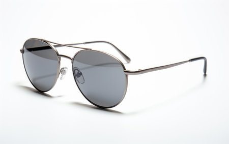 Majestic Titanium Sunglasses Isolated on White Backgroundの素材