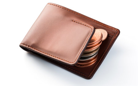 Mind Blowing Colorful Bifold Coin Wallet Isolated on White Backgroundの素材