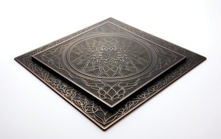 Splendid Decorative Desk Mats Isolated on White Backgroundの素材