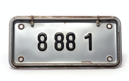 Good Looking Colorful License Plate Light Isolated on White Backgroundの素材