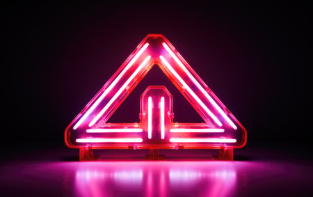Pretty Neon Light Isolated on White Backgroundの素材