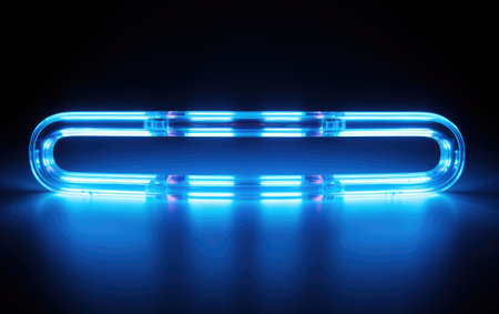 Marvelous Neon Tube Light Isolated on White Backgroundの素材