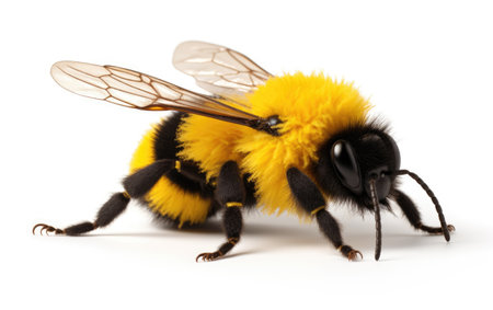 Buzzing Bee Plushie Isolated On White Backgroundの素材