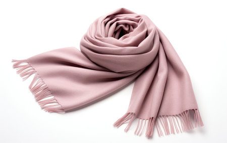 Cashmere Soft Scarf Isolated On White Backgroundの素材