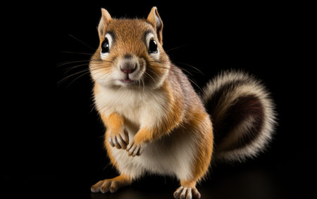 Chirping Chipmunk Doll Rat Isolated On White Backgroundの素材