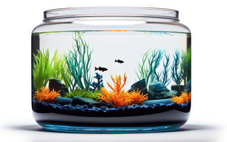 Aquatic Sanctuary Glass on White or PNG Transparent Backgroundの素材