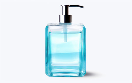 Glassy Soap Pump on White or PNG Transparent Backgroundの素材