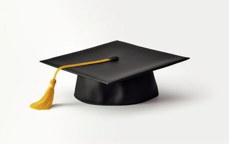 Academic Hat on White or PNG Transparent Backgroundの素材