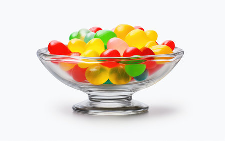 Sweet Serving Glass Candy on White or PNG Transparent Backgroundの素材