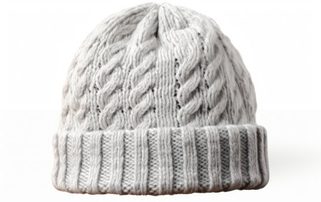 Knit Beanie Hat Photo on White or PNG Transparent Backgroundの素材