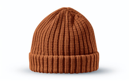 Knit Beanie Hat on White or PNG Transparent Backgroundの素材