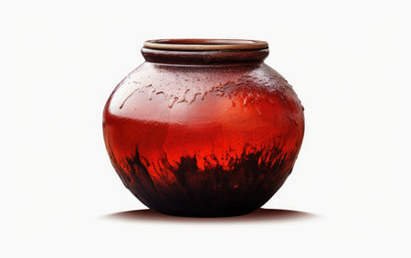 Stylish Vessel Resin Pot on White or PNG Transparent Backgroundの素材