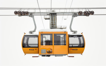 Attractive Tram Communication System Isolated On White Backgroundの素材