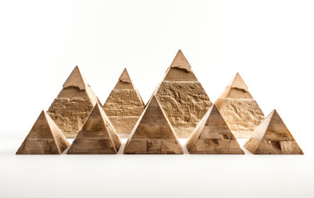 Pyramid of Life Ecosystem Dynamics Isolated on White Backgroundの素材