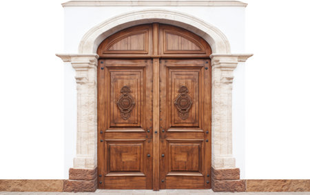 The Classic Spanish Splendor Door on a White or Clear Surface PNG Transparent Backgroundの素材