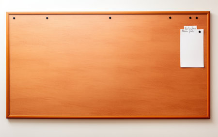 A Close up of an Isolated Bulletin Board Captured in this Real Photo Isolated on a Transparent Background PNG.の素材