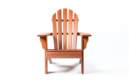 Visual Exploration of Relaxation with the Adirondack Chair in Coastal Living Isolated on a Transparent Background PNG.の素材
