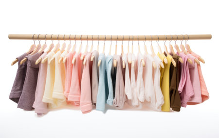 Visual Exploration of Neatness and Categorization with Baby Cloth Dividers Isolated on a Transparent Background PNG.の素材