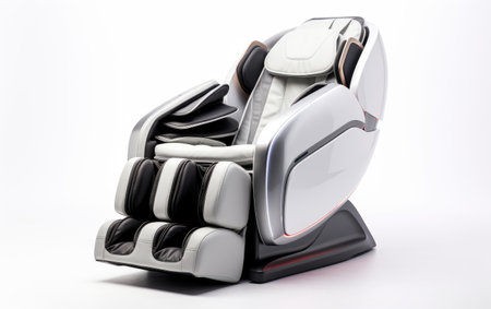 A Captivating Photo of the Electric Massage Chair Isolated on a Transparent Background PNG.の素材
