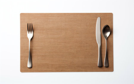 Showcasing the Charm of Real Placemat Designs Isolated on a Transparent Background PNG.の素材