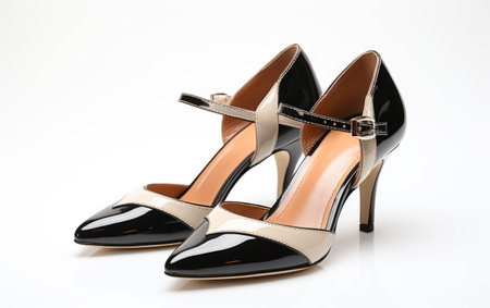 Elevating Elegance Realistic Image Showcase of High Heels on White or PNG Transparent Backgroundの素材