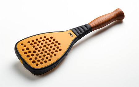 Sporting Excellence Realistic Image of a Pickleball Paddle in Action on White or PNG Tarnsparent Backgroundの素材