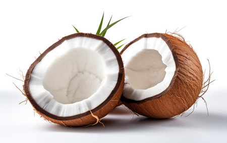 Tropical Bliss Coconut Kisses Exotic Flavor on White or PNG Transparent Backgroundの素材