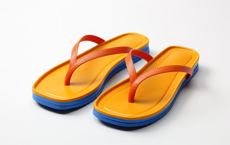 Steps into Summer Trendy Sandals on White or PNG Transparent Backgroundの素材