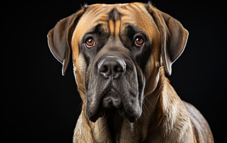 English Mastiff Guard Dog Isolated on White Backgroundの素材