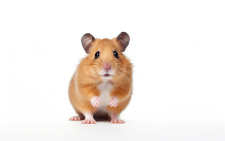 Hamsters Adorable Burrowers Isolated on White Backgroundの素材