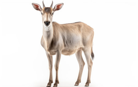 Nilgai Indian Antelope Grazer Isolated on a Transparent Background PNG.の素材