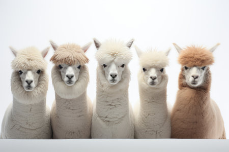 Alpaca Fiber producer on a White or Clear Surface PNG Transparent Backgroundの素材