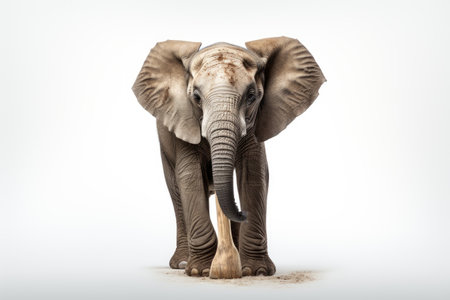 Elephant Majestic Giant on a White or Clear Surface PNG Transparent Backgroundの素材