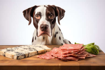 Spotted Feast Dalmatian Devours Deliciousness on a White or Clear Surface PNG Transparent Backgroundの素材