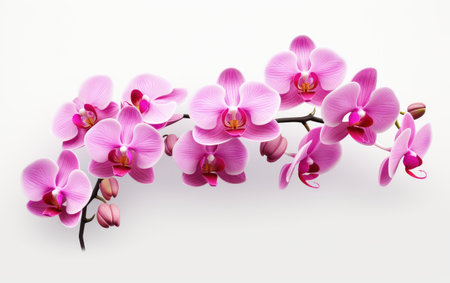 Enigmatic Blooms Orchids Captivating Beauty on a White or Clear Surface PNG Transparent Backgroundの素材