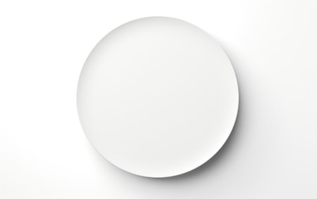 White Canvas Round Blankness Beckons on a White or Clear Surface PNG Transparent Backgroundの素材