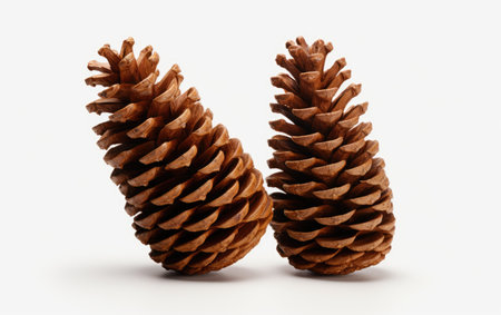 Yuletide Pinecones Seasonal Natural Decor on a White or Clear Surface PNG Transparent Backgroundの素材