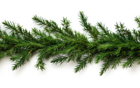 Adorned Tree Limbs Yuletide Decorations on a White or Clear Surface PNG Transparent Backgroundの素材