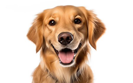 Canine Grin Joyous Furry Friend on a White or Clear Surface PNG Transparent Backgroundの素材