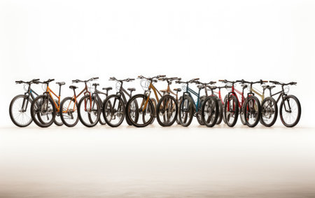 Pedaling Pioneers Rotational Grouping Dynamics on a White or Clear Surface PNG Transparent Backgroundの素材