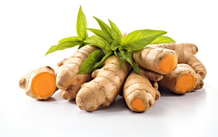 Ginger Delight Adding Zest to Cuisine on a White or Clear Surface PNG Transparent Backgroundの素材