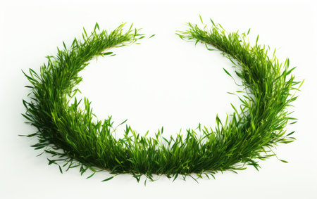 Grassland Rounds Serene Circular Patches on a White or Clear Surface PNG Transparent Backgroundの素材
