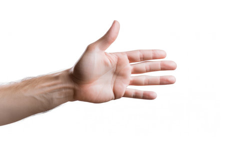 Futuristic Cyborg Hand Enhanced Dexterity on a White or Clear Surface PNG Transparent Backgroundの素材