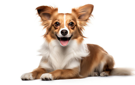 Furry Companion Signs of Canine Exhaustion on a White or Clear Surface PNG Transparent Backgroundの素材