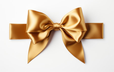 Ornate Elegance Golden Bows Charm on a White or Clear Surface PNG Transparent Backgroundの素材