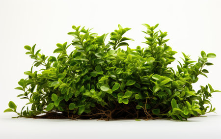Green Haven Featuring Verdant Shrubs Elegance on a White or Clear Surface PNG Transparent Backgroundの素材